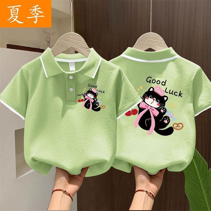 Girls Summer Breathable Polo Shirt Short Sleeve Casual Tee Baby Fashion Top