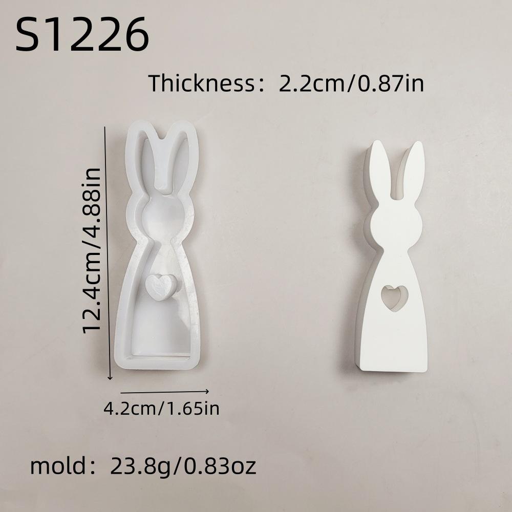Velikonoční roztomilý králík silikonové formy Sádrové kadidlo namontované v autě Rozšiřující se sádrové dekorace Formy na aromaterapii svíčky pryskyřice