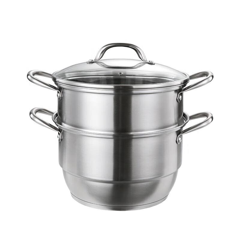Deshi Lang 28cm Stainless Steel 2-Tier Steamer