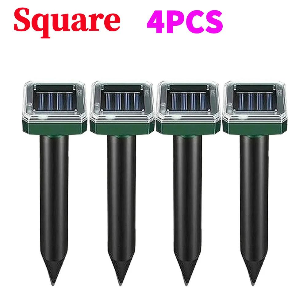 4-20Pcs Solar Animal Repellant Waterproof Ultrasonic Mouse Rat Repellant Anti-Corrosion Repellent Device For Snake Mouse Mole