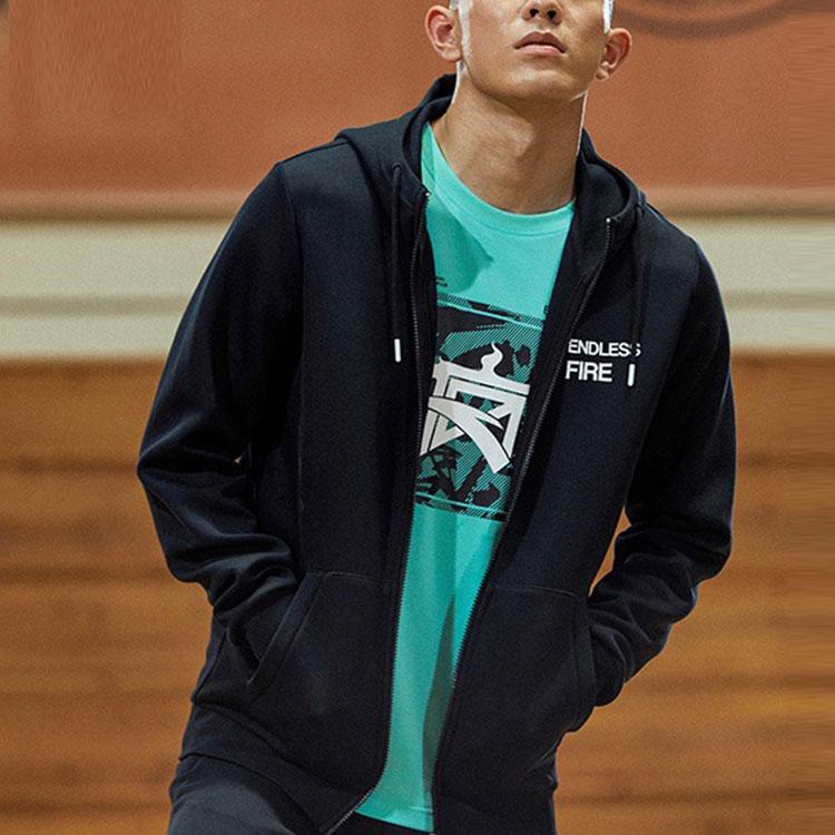 Anta Повседневная спортивная куртка с буквенным минималистским принтом и длинным рукавом — фото 4