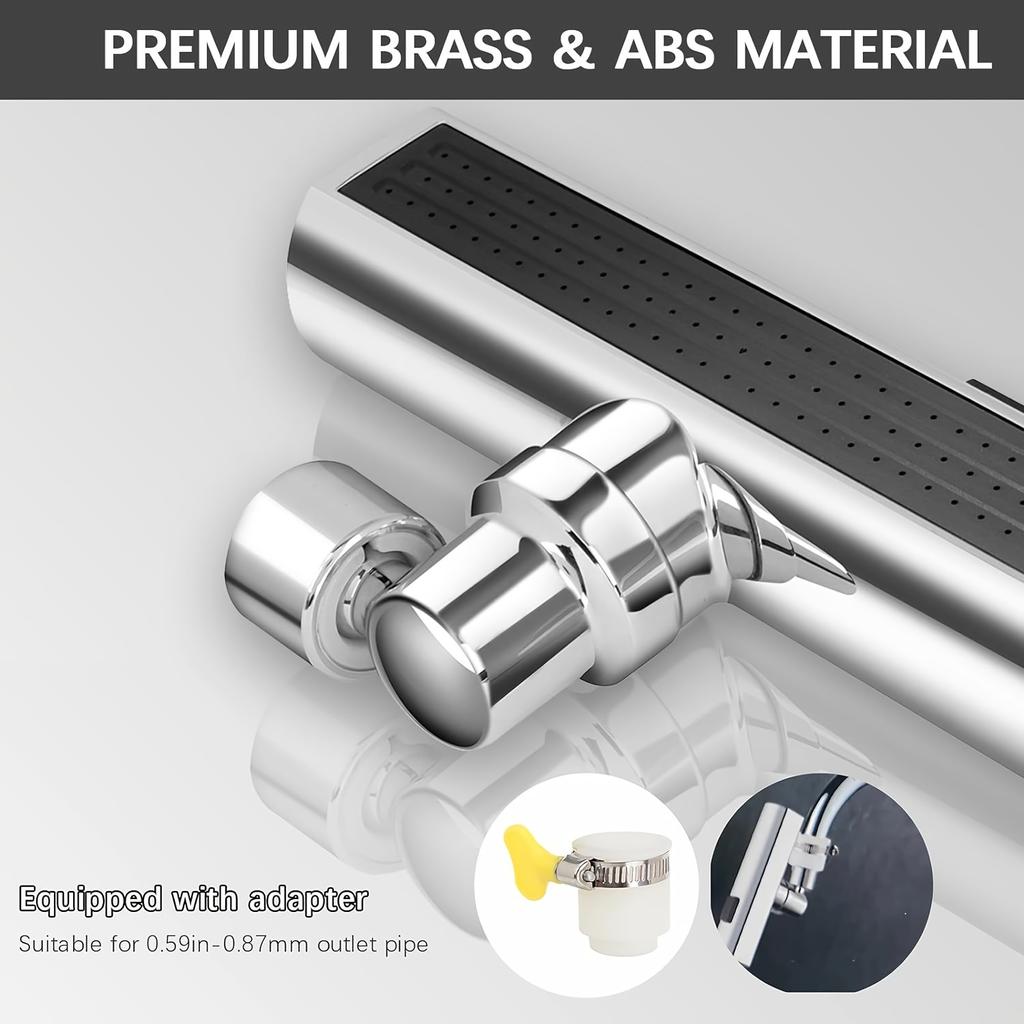 Robinet de cuisine cascade 3 en 1 à 360°, rallonge de robinet d'évier de cuisine, robinet de cuisine cascade pivotant pour laver les légumes et les fruits