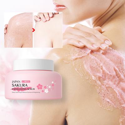 LAIKOU Japanese Sakura Scrub 100g Body Keratin Cleansing, Moisturizing and Hydrating Suitable for The Face