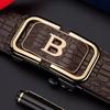 Fashionable Men's Crocodile Pattern Automatic Buckle Belt With Men's Jeans Casual Belt Trendy Men's Business Design Belt