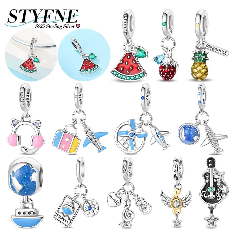 Charm Bead Components Plata Originales Watermelon Earphones Bead Components Designed For Copper Metal Bracelet High Quality Fine Jewelry Bead
