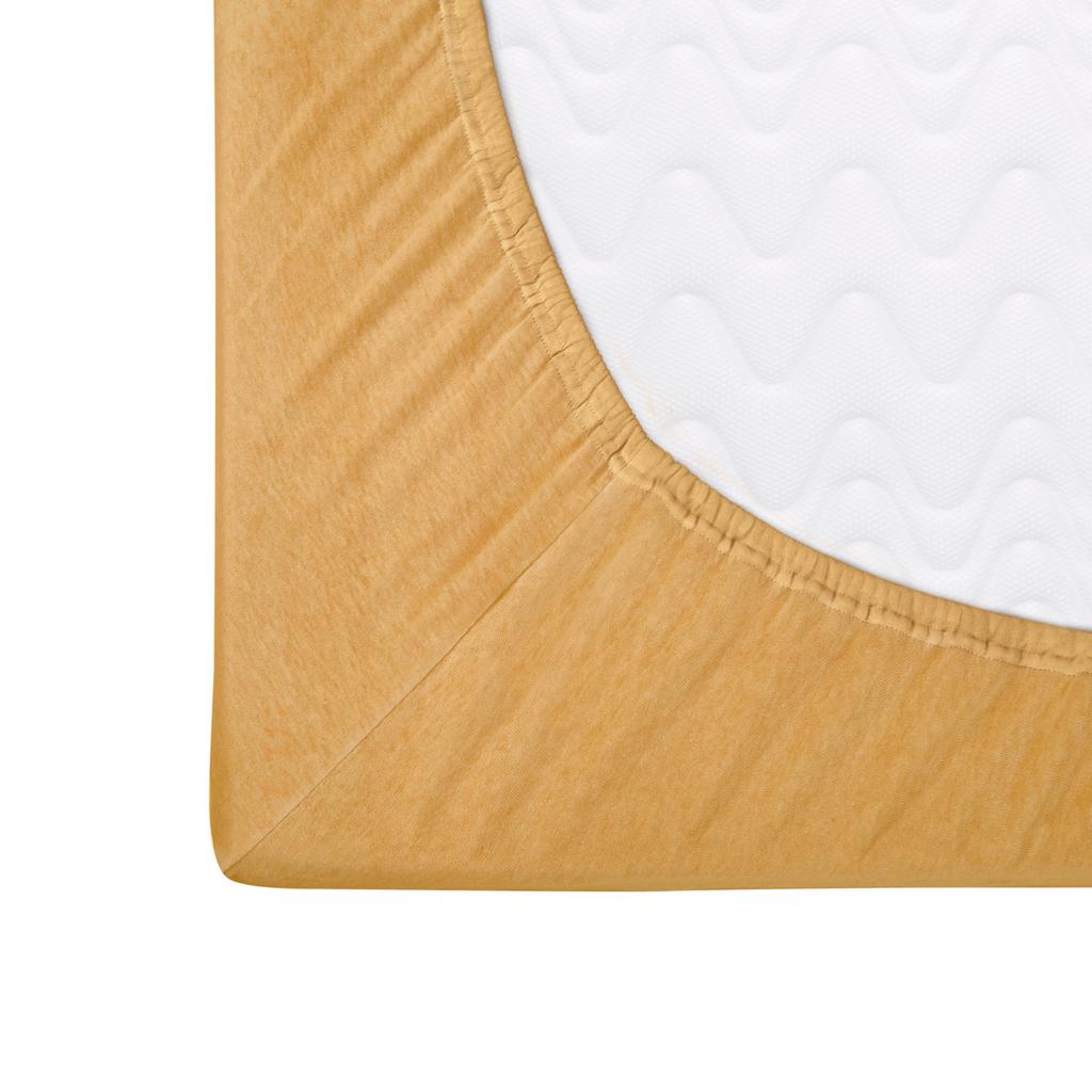 Fitted Sheet 90x200 Elastic JERSEY 100% COTTON Dark Yellow