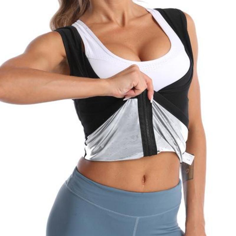 Waist Trainer Sweat Vest for Women Sweat Workout Tank Top Shapewear Polymer Sauna Suit Slimming Body Shaper Shirt Thermo Undershirt