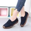 Women Mother Female Lady Cow Suede Genuine Leather Shoes Flats Loafers Slip On Spring Moccasins Plus Size 43 42
