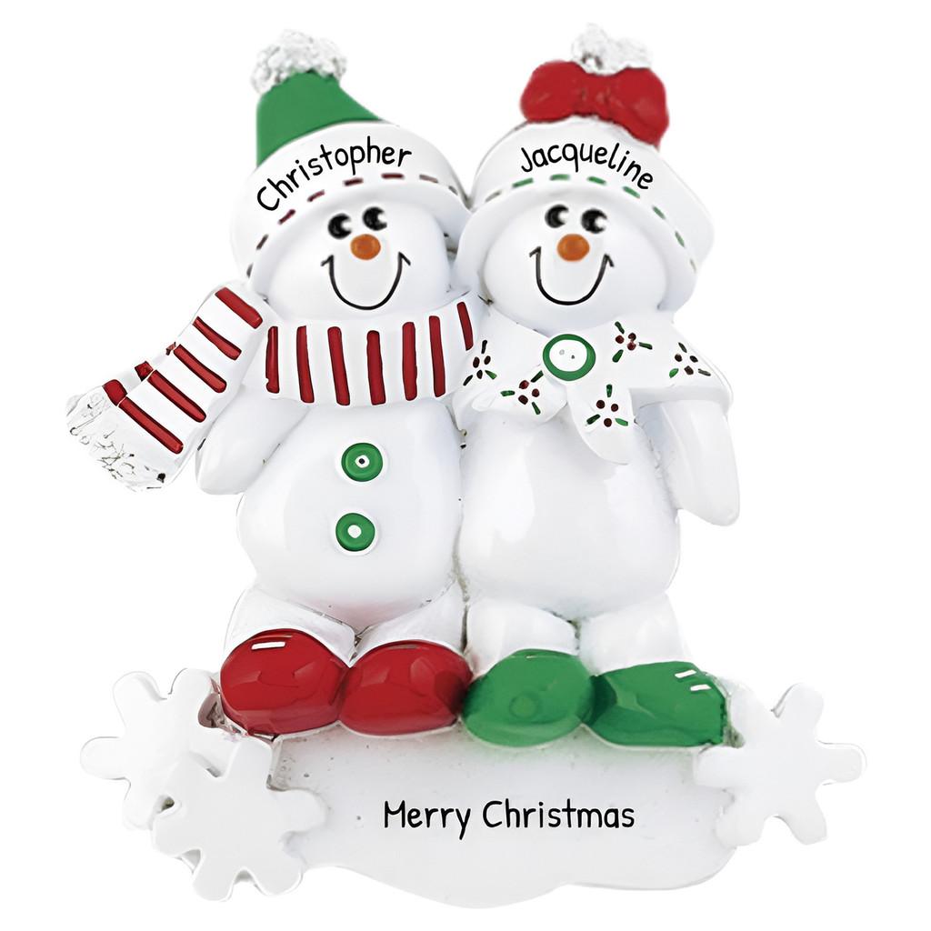 Festive Resin Snowman Christmas Ornaments Set Of Two Three Four Or Five For Holiday Decor 2 Snowmen