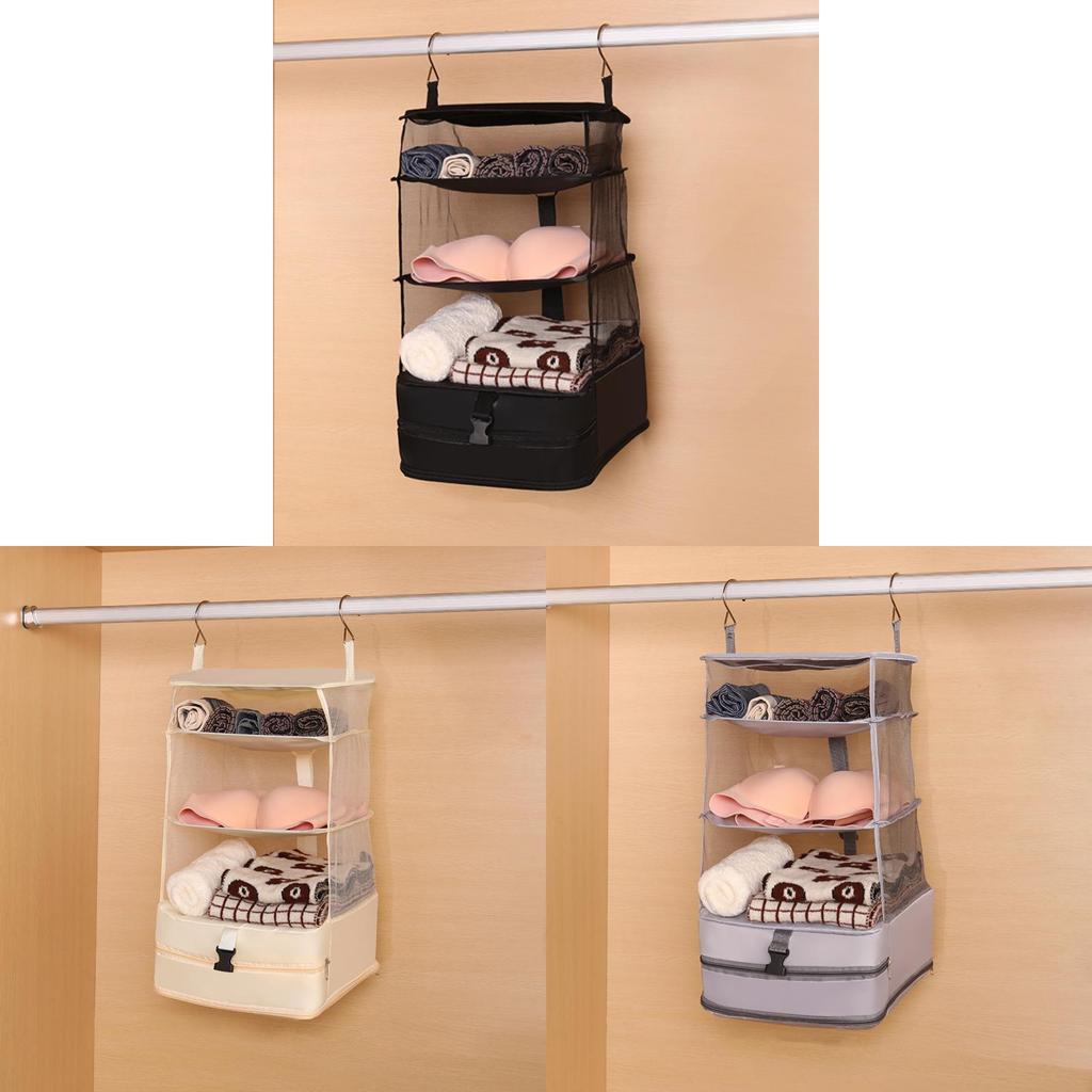 Modern Minimalist Hanging Travel Organizer For Bedroom Closet Storage Bag With Multiple Compartments