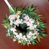 Artificial Flower with Leaves Wedding Wreath Spring Wreath Decoration for Door Window Hallway Farmhouses Home Decoration