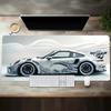 Large White Sports Car Design Mouse Pad Gaming Anti-Slip Rubber Base Desk Mat Gamer Office Laptop Computer Accessories Carpet