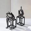 Harzhandwerk Abstrakte Figurenskulptur Denker Kontemplierende Charakterkunst Einrichtungsgegenstände Dekorationsfiguren Heimdekoration