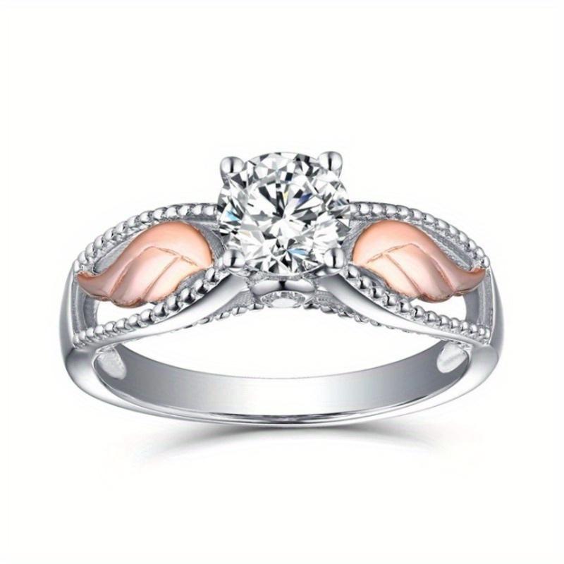 Shining main stone with wing ring, suitable for Valentine's Day, Angel's Day, dreamy and romantic, holiday warm gifts