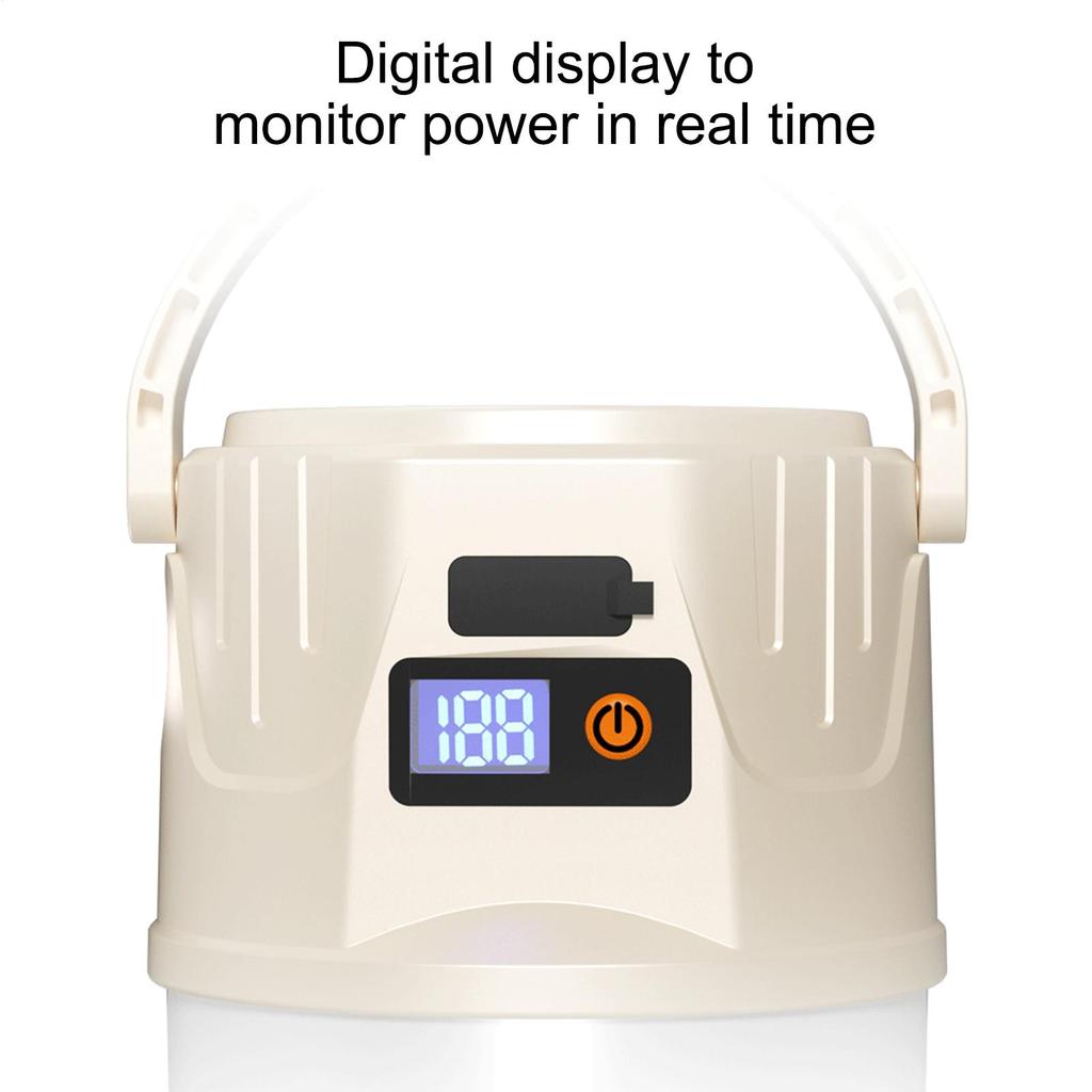 Lanterns For Camping Portable Camping Light Solar Panel 2 Modes Waterproof Lamp With Hook Survival Gear For Tent Hiking Fishing