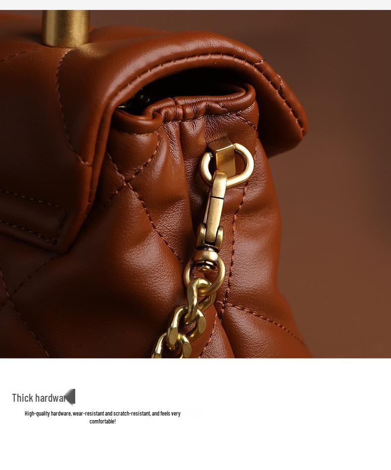 Luxusní crossbody kabelka se vzorem diamantu - Dámská letní móda 2025 Všestranná řetízková taška přes rameno