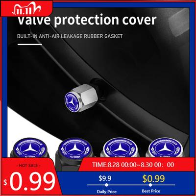 GLC GLB 5pcs Car Wheel Tire Valve Protection Cap Theftproof Tyre Stem For Mercedes Benz C180 C300 W124 W176 W177 C200 C260 GLC