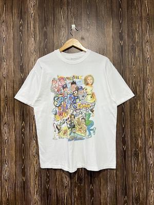 Vintage 90s Baseball Comic Style T-Shirt / Sports / NBA / Cartoon / Size L