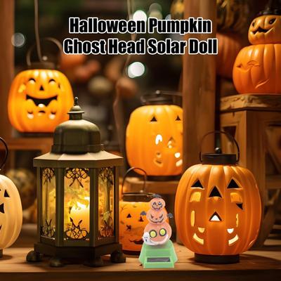 Armaturenbrett Solar Tanzende Spielzeuge Halloween Solarbetriebene Tanzende Spielzeuge Kürbis Auto Innenraum Wackel Ornament für Freunde Kinder