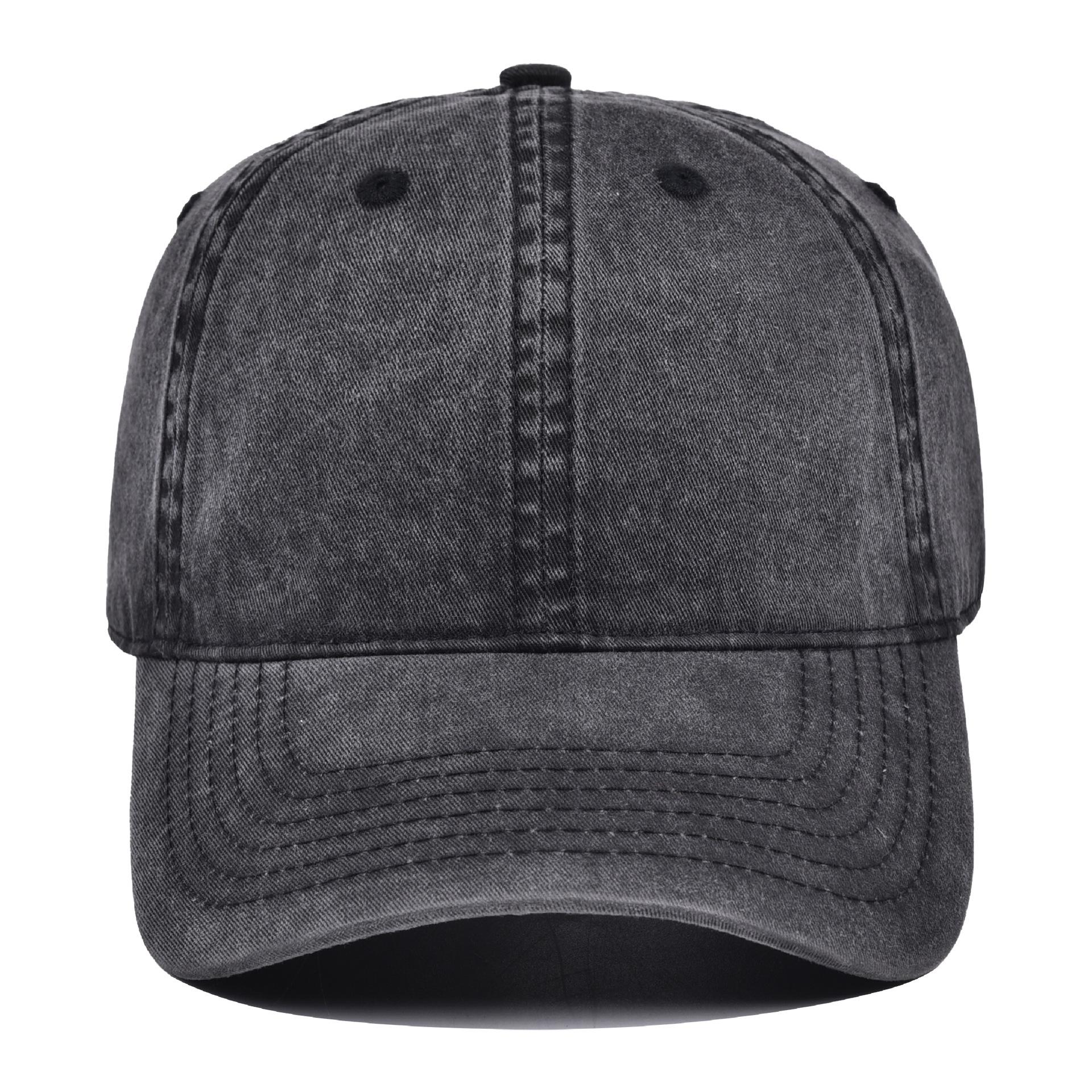 Custom  logo Unisex Vintage Acid Wash 6-Panel Baseball Cap Adjustable Plain Cotton Unstructured Sporty Snapback Ball Hat ADULT