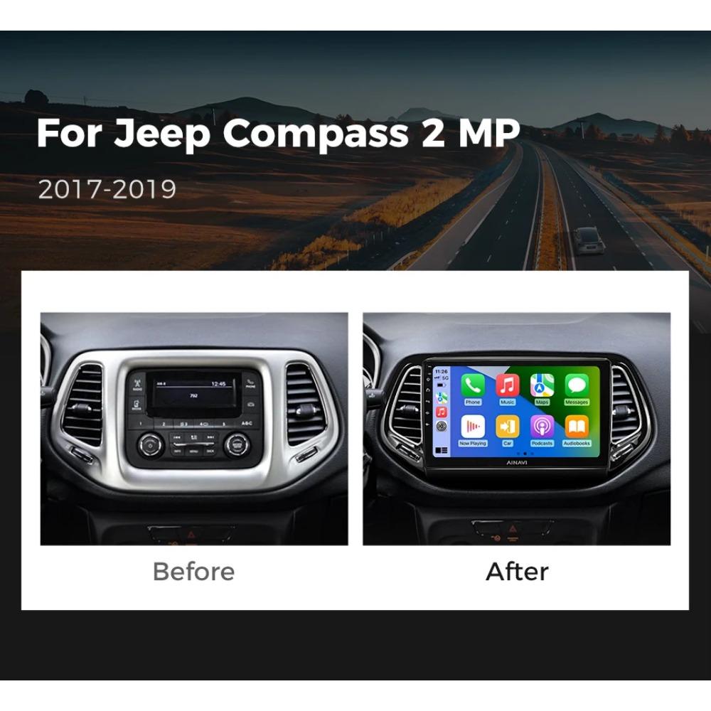 Car Radio For Jeep Compass 2 MP 2017-2019 Wireless Carplay Android Auto Qualcomm Car Stereo Multimedia Player DSP 48EQ