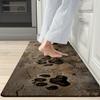 1 Stuk Hondenpoot Patroon Vloermat Moderne Keuken Polyester Kleed Antislip Kleurrijk Binnen Tapijt, Voor Huis Badkamer Slaapkamer Woonkamer Decor