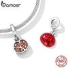 Bamoer 925 Silver Delicate Pomegranate Pendant Fit for Women DIY Bracelet & Bangle Fruit Charms Fine Jewelry BSC619