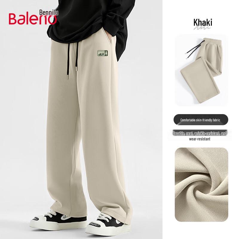 Baleno Men s Pique Cotton Blend Straight Leg Casual Pants L