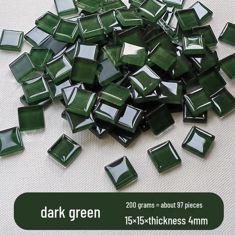 200g 1,5cm Transluzent 15mm Kristallmosaik DIY Handgemacht Buntes Glas Schnittpapier