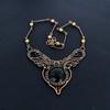 Peridot Handmade Gemstone Necklace, 999 Copper Wire Wrapped Necklace Antique Jewelry, For Engagement Gift