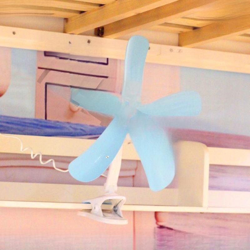 Compact Silent High-Power Mini Fan, Clip-On Bedside Fan for Dorms