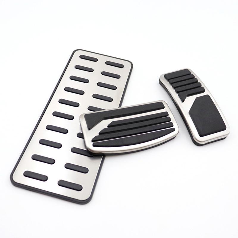 Non-Slip Stripe Style Pedal Set for Mitsubishi: Accelerator, Brake, and Rest