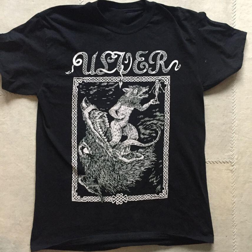 Vtg Ulver, Ulver Band T Shirt Style For Men Cotton Black All Size KN076 Unisex T-Shirt XL