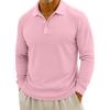 Men's Casual Solid Color Button Long Sleeve Top