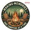 HD Tin Sign Making Memories One Campfire At A Time Round Vintage Metal Wall Art Retro Camping Decor