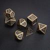 7 Stück Metall Polyedrische Würfel Bronze DND Spielwürfel für RPG Dungeons and Dragons DND RPG MTG D20 D12 D10 D8 D6 D4 Tischspiel