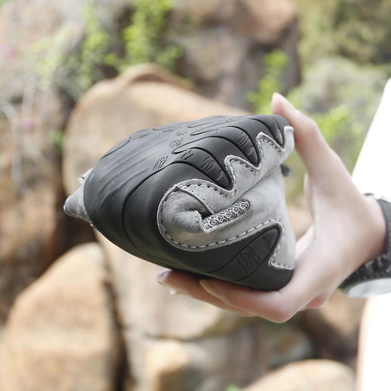 Large size 2021 summer casual leather shoes breathable mesh shoes grid shoes running tide shoes rubber outsole outdoor