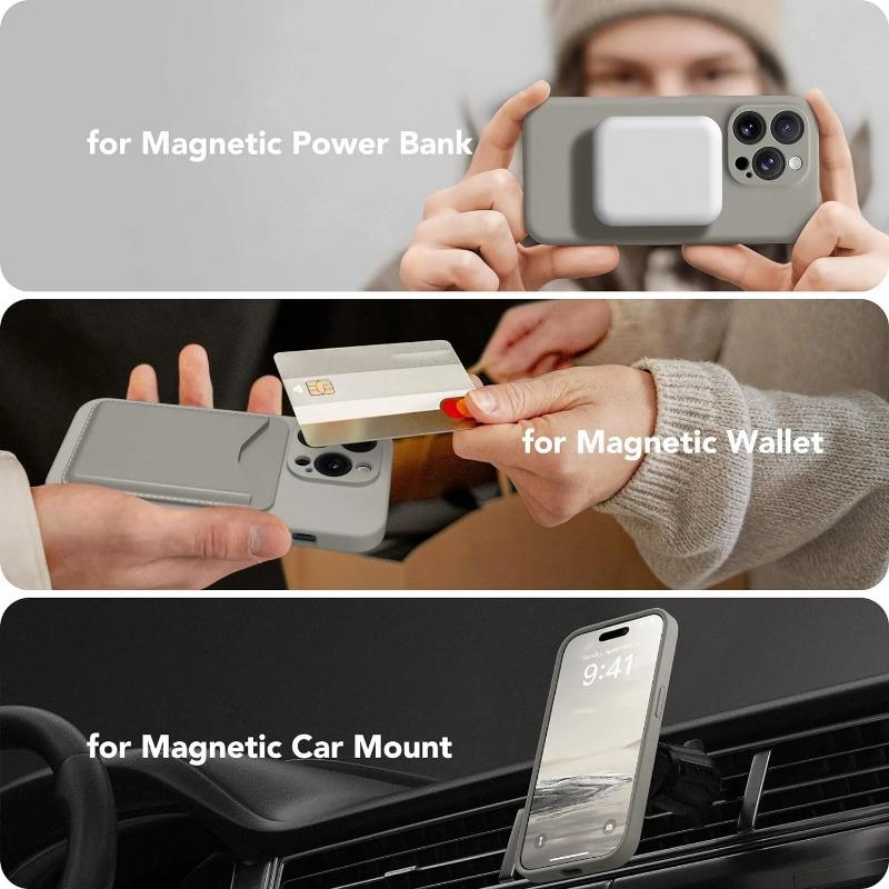 Luxury Official Magsafe Liquid Silicone Case For iPhone 15 14 13 12 11 Pro Max 15 Plus Mini Magnetic Wireless Charge Soft Cover