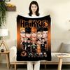 Haikyu Anime Print Flannel Blanket High Quality Warm Comfortable Cover for All Seasons Perfect for Gifts Home Decor