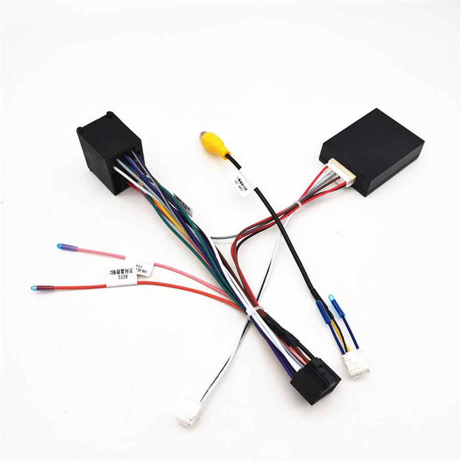 Car 16Pin Power Wiring Harness Cable Adapter With Canbus Box Rear Camera Cable For BMW E46/E39(1995-2000)/E53(99) Install Aftermarket Android Stereo