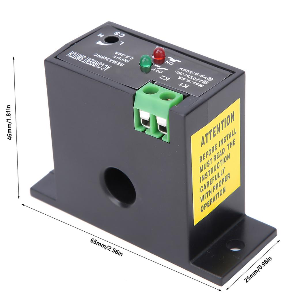 Flameproof Adjustable AC Sensing Switch 0.2~30A Self Powered Sensing Switch(Normally Closed)