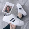 2022 Spring & Autumn Women's White Leather Shell Toe Sneakers - Casual All-Match Flats