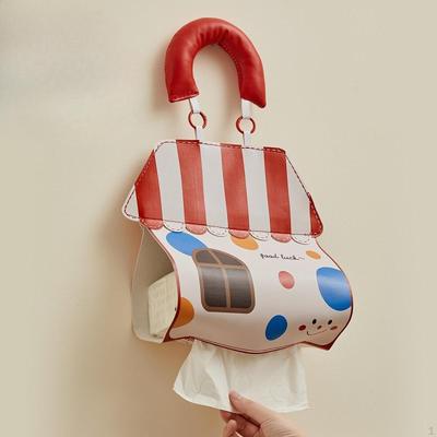 Cute Tissue Holder House Shape Box Cover for Home Bathroom Decoration