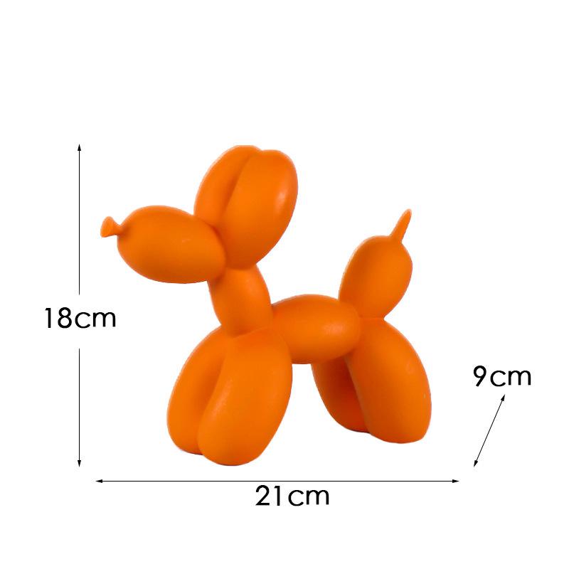 Golden Balloon Dog Resin Ornament for Home, Office, & Living Room Decor
