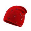 Warm Winter Hat Colored Rhinestone Knitted Pullover Cap Casual Ear Protection Hat  Outdoor Sports