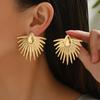 Pendientes de Mujer Geométricos Exageración Aro Diseño Irregular de Metal Pendientes de Botón Pendientes Versátiles Mujer