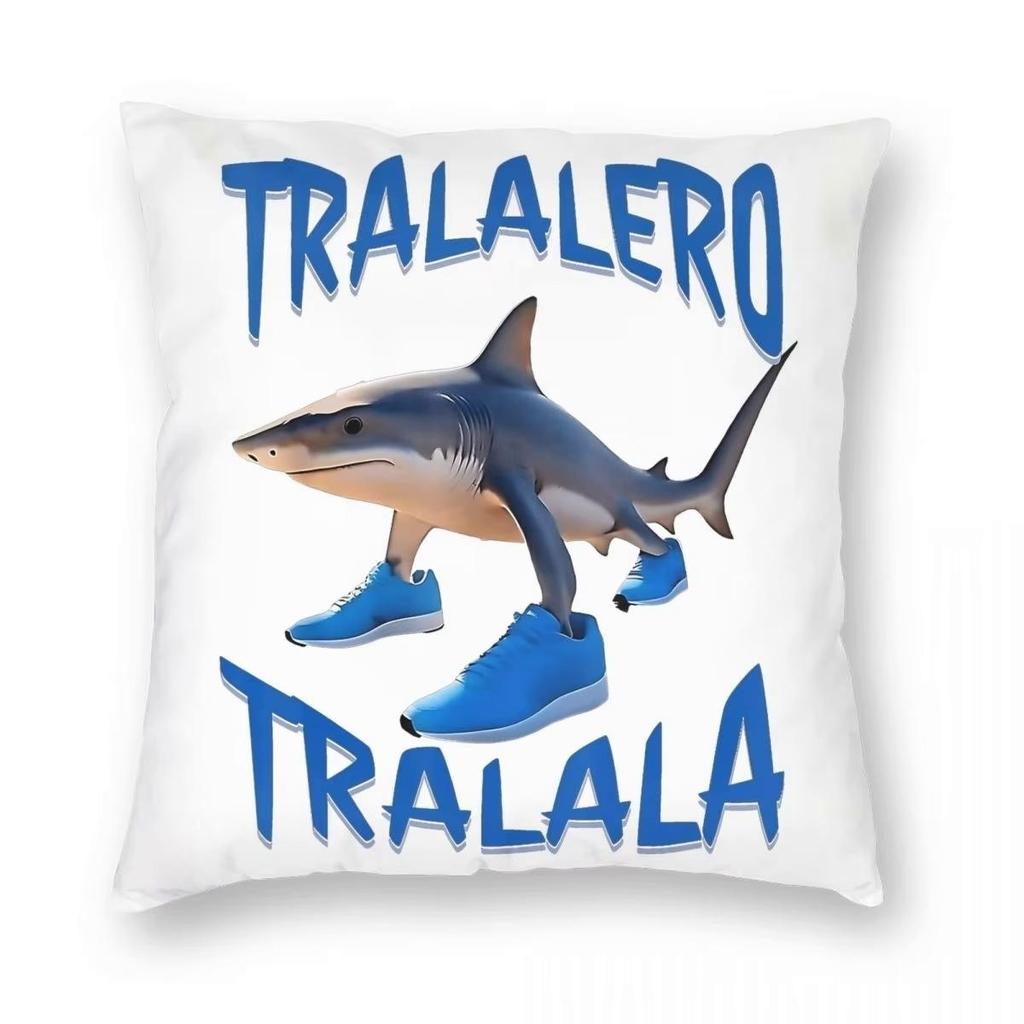 Tung Tung Tung Sahur Meme Italiano Brainrot Federa Stampa Poliestere Copricuscino Decorativo Copricuscino da Lancio