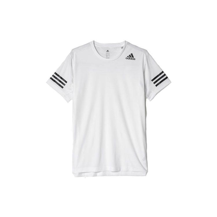 Adidas T Shirts Men's White Crew Neck Moderate Straight Fit BK6126