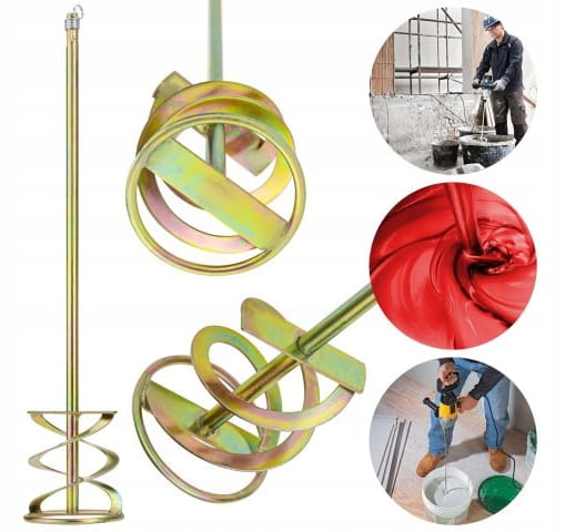 Metal mixer for mortars and concrete adhesives 80mm