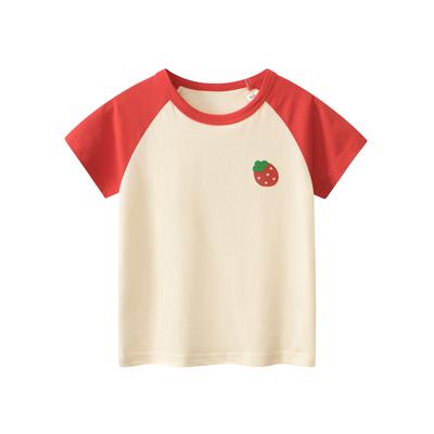 Vêtements pour enfants style coréen Été Nouveaux T-shirts à manches courtes pour enfants Chemises de fond pour filles Vêtements de bébé